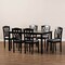 Baxton Studio Salem Grey Upholstered and Dark Brown Finished Wood 7-Piece Dining Set 171-10952-10519 - alternate 8